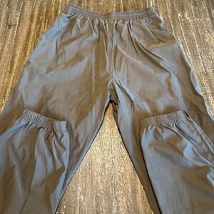 Vintage ProSpirit Men's Wind Suit Anke Zip Jogger Pants Green/Grey, Medium